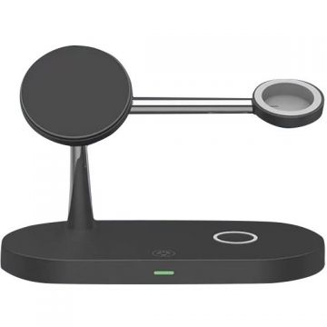 Incarcator A14, Compatibila MagSafe, Wireless Charge, 10W, Cablu USB-C 1m inclus, Negru
