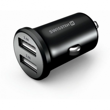 Incarcator Auto 2x USB 4.8A Negru