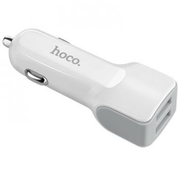 Incarcator Auto 2xUsb 2.4A Alb