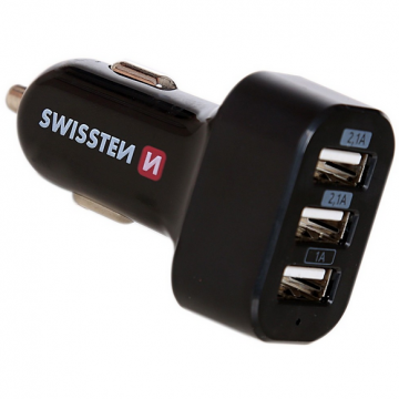 Incarcator Auto 3x USB 5.2A Negru