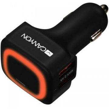 Incarcator auto CNE-CCA05B 4x USB 4.8A Black