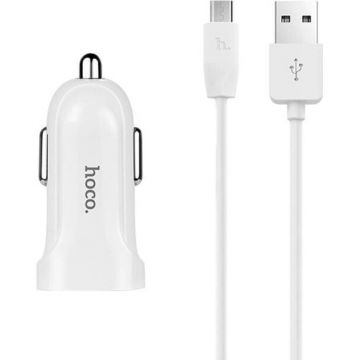 Incarcator Auto Z12 2xUSB + Cablu Micro Alb