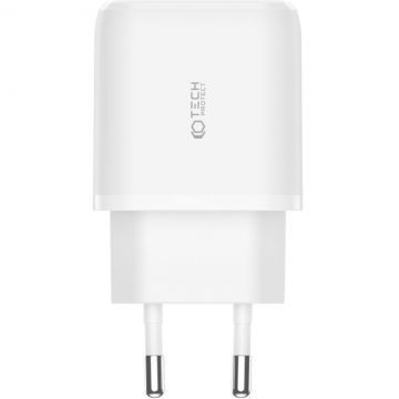 Incarcator C12W, Dual USB, Fast Charging, 2.4A, Alb