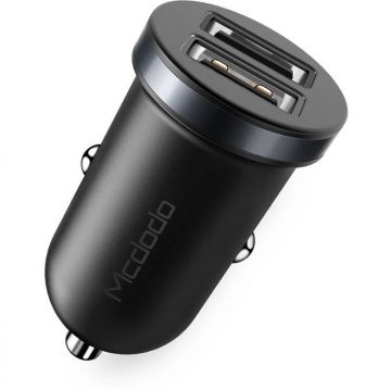 Incarcator CC-6601, 2x USB, 12W, 2.4A, Negru