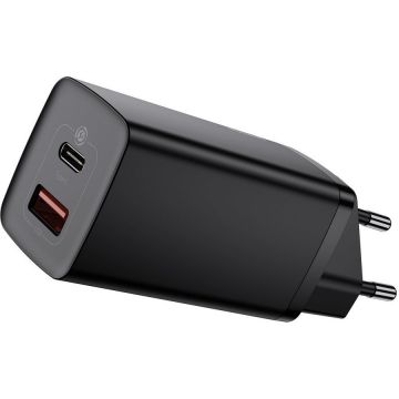 Incarcator GaN2 Lite, USB/USB-C, Quick Charge 4.0, Power Delivery 3.0, 65W, Negru