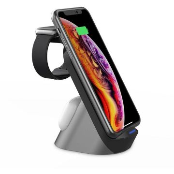 Incarcator H18, Wireless Quick Charge, 15W, Cablu USB-C 1m inclus, Negru