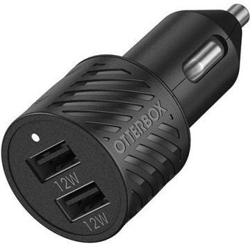 Incarcator Premium Dual USB, Putere 12W, Negru