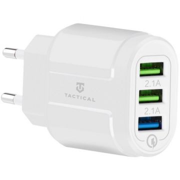 Incarcator retea 13-222 3x USB-A QC 3.0 30W Alb