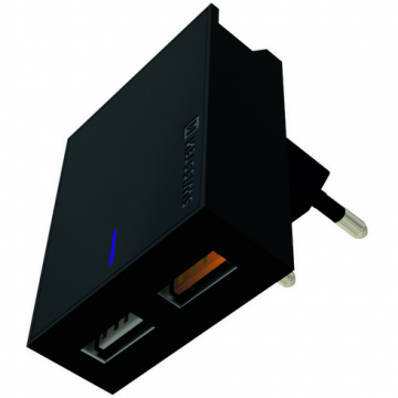 Incarcator retea 2x USB QC 3.0 23W Negru
