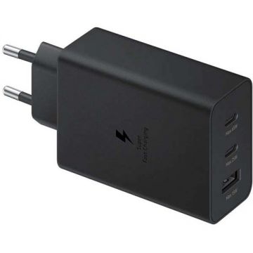 Incarcator Retea 2xUSB-C 1xUSB-A 65W Negru