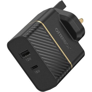 Incarcator Retea 78-52548 UK 30W USB C 18W + USB A 12W Negru UK
