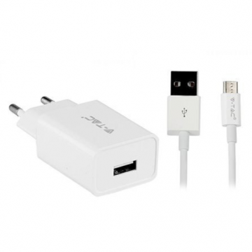 Incarcator retea 8645 2.1A cu cablu microUSB Alb