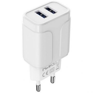 Incarcator retea BA37A 2x USB 2.4A Alb