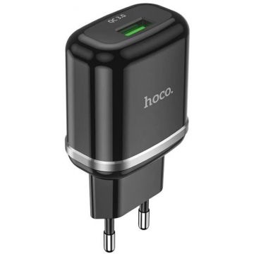 Incarcator Retea N3 Vigour 1xUSB 18W QC 3.0 Negru