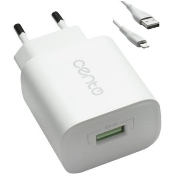 Incarcator Retea P101 iPhone USB QC 3A 18W Alb