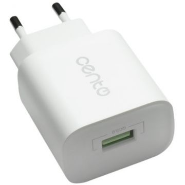 Incarcator Retea P101 USB QC 3A 18W Alb