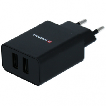 Incarcator retea Smart IC 2x USB 2.1A plus cablu microUSB 1.2m Negru