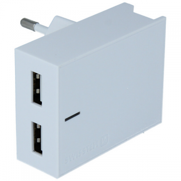 Incarcator retea Smart IC 2x USB 3A plus cablu Lightning 1.2m Alb