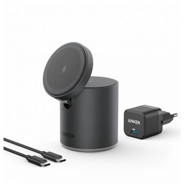 Incarcator wireless QI PowerWave Mag-Go 2in1 20W Black