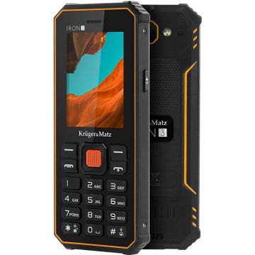 Telefon Mobil KM0468 Iron 3 Negru/Portocaliu
