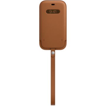 Toc iPhone 12/12 Pro Leather Sleeve with MagSafe Saddle Brown