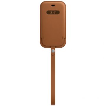 Toc iPhone 12 mini Leather Sleeve with MagSafe Saddle Brown
