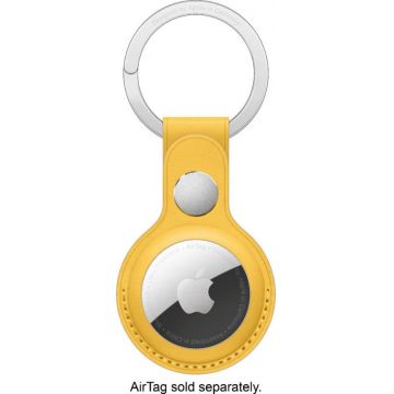 Accesoriu Apple AirTag Leather Key Ring, Meyer Lemon (Seasonal Summer 2021)