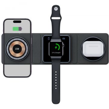 Incarcator A31, Magnetic MagSafe, 15W, Cablu USB-C 1m inclus, Negru