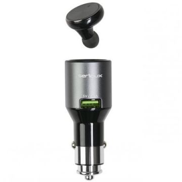 Incarcator auto SRXS-CC01 Bluetooth USB Handsfree 2.4A Negru