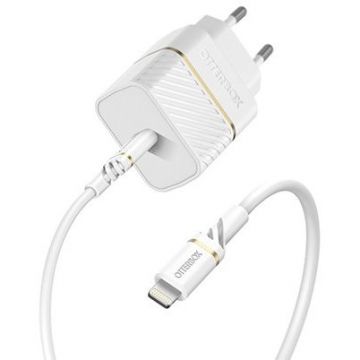 Incarcator Fast Charge USB-C 20W, Power Delivery 3.0, Cablu Lightning 1m inclus, Alb