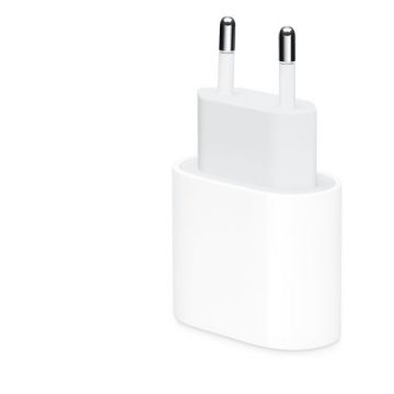 Incarcator priza EU original mhje3zm/a USB-C de 20W Alb