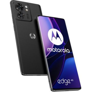Smartphone Motorola Edge 40, OLED 144Hz, 256GB, 8GB RAM, Dual SIM, 5G, Leather Eclipse Black