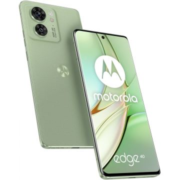 Smartphone Motorola Edge 40, OLED 144Hz, 256GB, 8GB RAM, Dual SIM, 5G, Tri-Camera, Leather Nebula Green Smartphone Motorola Edge 40, OLED 144Hz, 256GB, 8GB RAM, Dual SIM, 5G, Tri-Camera, Leather Nebula Green