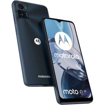 Smartphone Motorola Moto E22, 64GB, 4GB RAM, Dual SIM, 4G, Tri-Camera, Astro Black