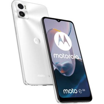 Smartphone Motorola Moto E22i, 32GB, 2GB RAM, Dual SIM, 4G, Tri-Camera, Winter White