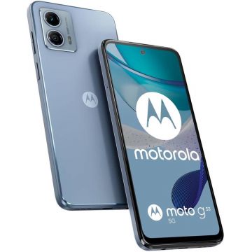 Smartphone Motorola Moto G53, 128GB, 4GB RAM, Dual SIM, 5G, Tri-Camera, Artic Silver