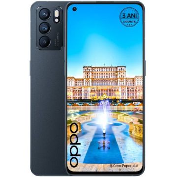 Smartphone Oppo Reno 6, 128GB, 8GB RAM, Dual SIM, 5G, 4-Camere, Stellar Black