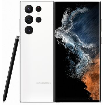 Smartphone Samsung Galaxy S22 Ultra, Dynamic AMOLED 2X, 256GB, 12GB RAM, Dual SIM, 5G, 5-Camere, Phantom White