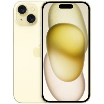 Telefon mobil Apple iPhone 15, 128 GB, 5G, Yellow