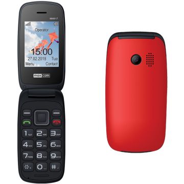 Telefon mobil Maxcom MM817 Dual SIM Red + stand incarcare