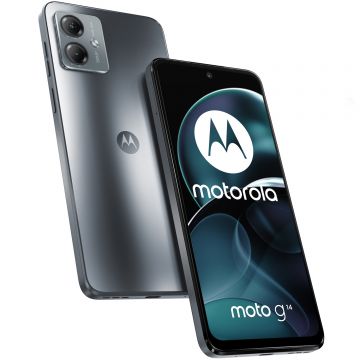 Telefon mobil Motorola Moto G14, 128GB, 4GB RAM, Dual Sim, Steel Gray