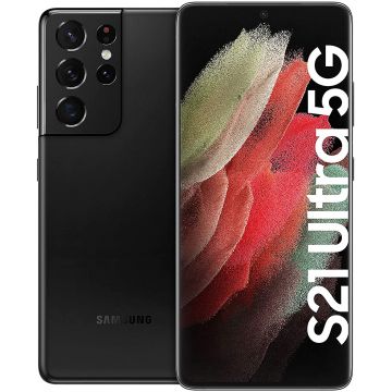 Telefon Mobil Samsung Galaxy S21 Ultra G998 128GB Flash 12GB RAM Nano SIM + eSIM 5G Phantom Black
