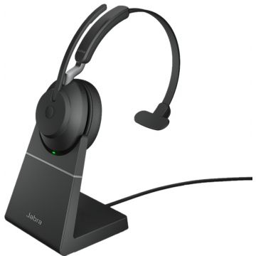 Casti Jabra Evolve2 65 Mono USB-A UC Stand Negru