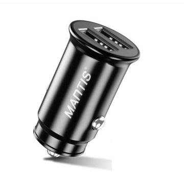 Incarcator Auto Techstar® Dual USB 5V 4.8A Fast Charging Compact