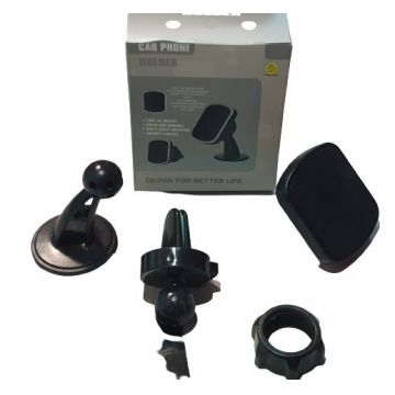 Suport telefon universal cu capat,rotativ 360° Prindere prin Lipire Bord,Grila