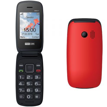 Telefon Mobil Maxcom MM817 Dual SIM Red + stand incarcare