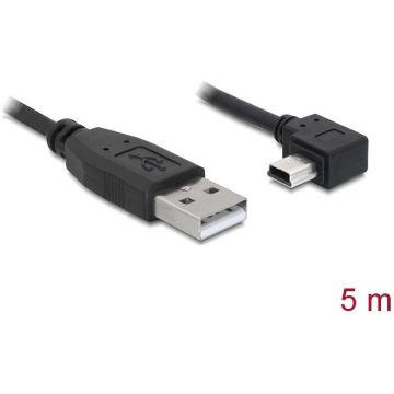 Delock Delock Cable USB 2.0-A male > USB mini-B 5pin male angled 5m