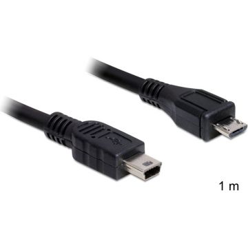 Delock Delock Cable USB 2.0 micro-B male > USB mini male 1 m