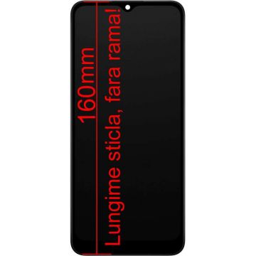 Display Samsung Galaxy A03S A037 cu Rama Display Original Service Pack Negru Black VARIANTA SCURTA CU STICLA 160mm