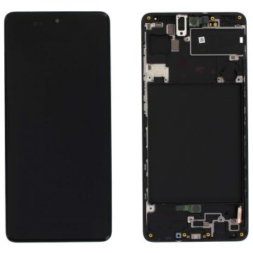 Display Samsung Galaxy A71 A715 Display Original Service Pack Black Negru